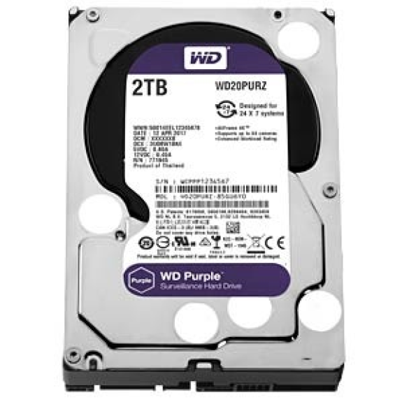 Western Digital - WD23PURZ - 2TB HDD WD Purple, Der WD Purple-Speicher für Videoüberwachungs-Systeme wurde für den Daue-Beschreibung lesen