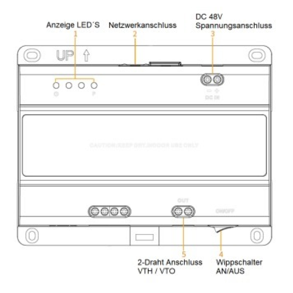 Dahua - VTNS1001B-2 - 2 Draht Switch - Intercom, - 2 Draht Switch - max. 2x Intercom und 4x Monitore - nur in Verbindun-Beschreibung lesen
