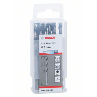 Bosch HSS PointTeQ Sechskantbohrer 5,0 mm, 10er-Pack-Beschreibung lesen