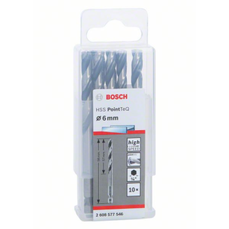 Bosch HSS PointTeQ Sechskantbohrer 6,0 mm, 10er-Pack-Beschreibung lesen