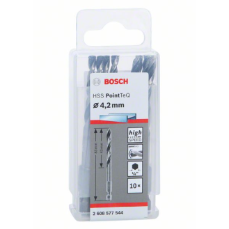 Bosch HSS PointTeQ Sechskantbohrer 4,2 mm, 10er-Pack-Beschreibung lesen