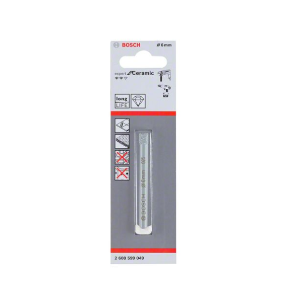 Bosch Diamantbohrer Expert for Ceramic, 6 mm Bosch Diamantbohrer Expert for Ceramic, 6 mm-Beschreibung lesen