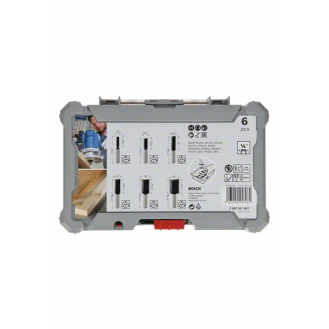 Bosch Frser-Set, 6-teiliges Nutfrser-Set, 1/4-Zoll Schaft. Fr Handfrsen-Beschreibung lesen