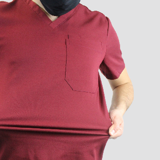 Medfit  Ensemble Médical Blouse Et Pantalon  Unisexe- Bordeaux-M-Lire la description