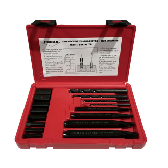 JUEGO EXTRACTOR TORNILLOS ROTOS FORZA CON BROCAS Y GUÍAS EXTERIORES SERIE 5010TR-Leer más
