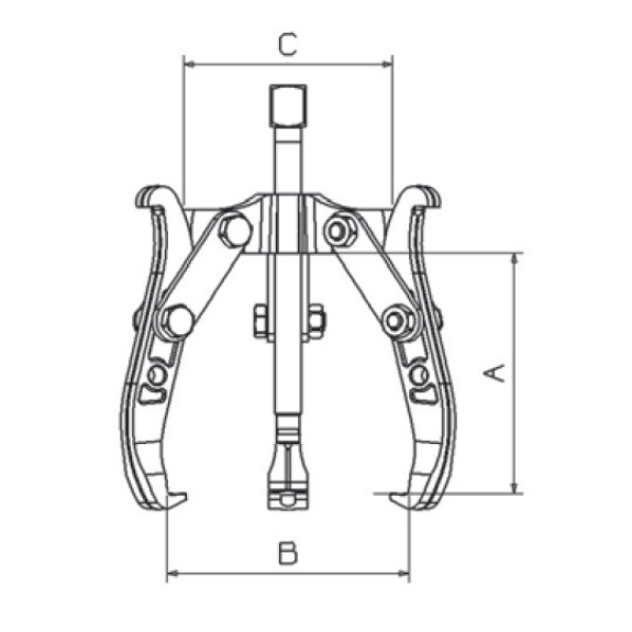 Extractor reversible de tres patas 135x185-Leer más