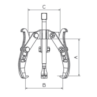 Extractor reversible de tres patas 135x185-Leer más