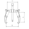Extractor mecánico de 2 patas 750x800