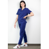 Medfit  Ensemble Médical Blouse Et Pantalon  Unisexe  Bleu Outremer - M