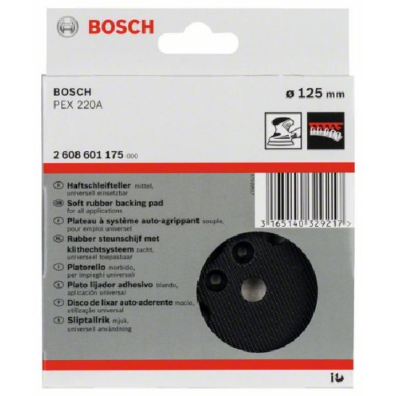 Schleifteller mittel, 125 mm, 8, für PEX 220 A-Beschreibung lesen