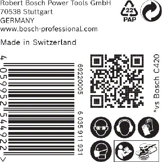 Bosch EXPERT C470 Schleifpap. o. L. f. Winkelschl. u. Bohrer, 125 mm, G 100-Beschreibung lesen