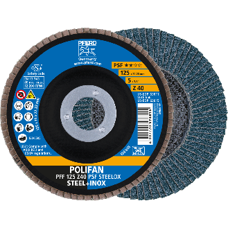 Pferd POLIFAN Fcherscheibe PFF 125x22,23 mm flach Z40 Universallinie PSF-Beschreibung lesen