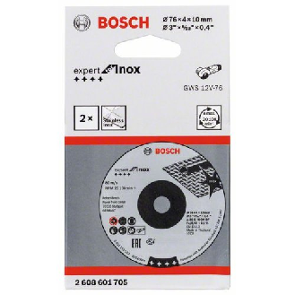 Bosch Professional Schruppscheibe Expert for Inox, A 30 Q INOX BF, 76 x 10 x 4,0 mm-Beschreibung lesen