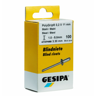 Gesipa Blindniete Mini-Pack Stahl/Stahl 3 x 10-Beschreibung lesen