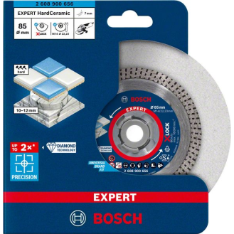 Bosch EXPERT HardCeramic X-LOCK Diamanttrennscheiben, 85 x 22,23 x 1,6 x 7 mm-Beschreibung lesen