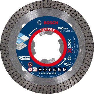 Bosch EXPERT HardCeramic X-LOCK Diamanttrennscheiben, 85 x 22,23 x 1,6 x 7 mm-Beschreibung lesen