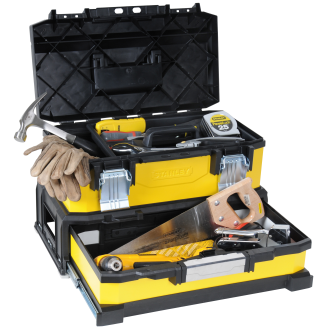 Werkzeugbox mit Schublade-Beschreibung lesen