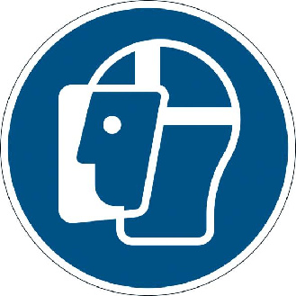 Durable Gebotsaufkleber "Gesichtsschutz" Ø430mm ablösbar-Beschreibung lesen