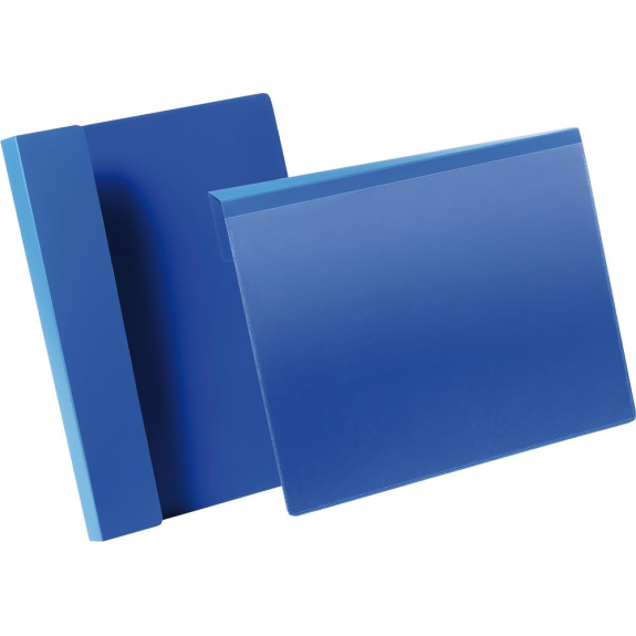 Durable Kennzeichnungstasche B297xH210 mm A4 quer blau, mit Falz VE 50 Stück-Beschreibung lesen
