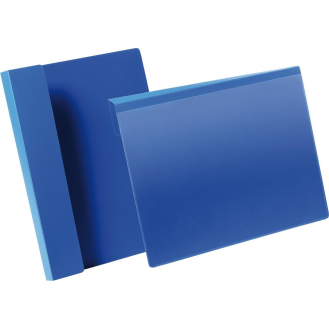 Durable Kennzeichnungstasche B297xH210 mm A4 quer blau, mit Falz VE 50 Stück-Beschreibung lesen
