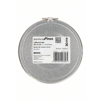 Bosch X-LOCK Standard for Inox 10 x 115 x 1 x 22,23 mm Trennscheibe gerade, 10-Beschreibung lesen