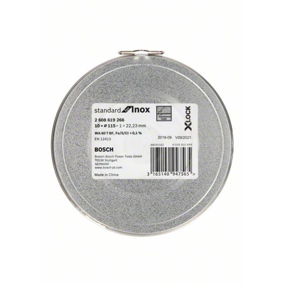 Bosch X-LOCK Standard pour Inox 10 x 115 x 1 x 22,23 mm disque  trononner droit, 10-Lire la description