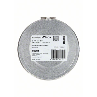 Bosch X-LOCK Trennscheibe Standard for Inox 10 x 125 x 1 x 22,23 mm, gerade, 10-Beschreibung lesen