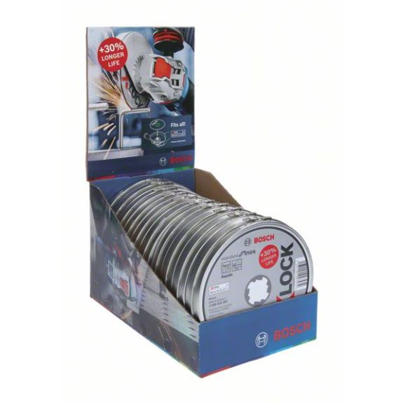 Bosch X-LOCK Trennscheibe Standard for Inox 10 x 125 x 1 x 22,23 mm, gerade, 10-Beschreibung lesen
