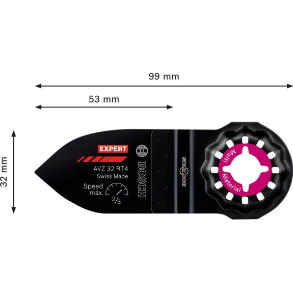 Bosch EXPERT Sanding Finger Coarse AVZ 32 RT4 Schleiffinger, 32 x 50 mm-Beschreibung lesen