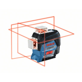 Linienlaser GLL 3-80 C, mit 4 x 1,5 V-LR6, AA1 Akku-Adapter, Baustativ BT 150-Beschreibung lesen