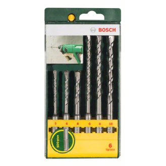 Bosch Hammerbohrer-Set SDS plus, 6-teilig, 5 - 8 mm, 110 mm, 6 - 10 mm, 160 mm-Beschreibung lesen