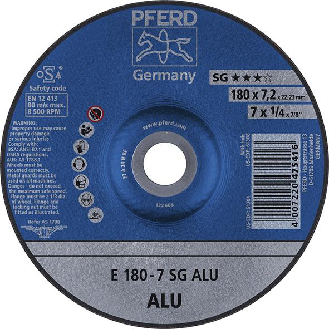 Schruppscheibe gekröpft für Aluminium A24NSG 125x7,2mm PFERD-Beschreibung lesen