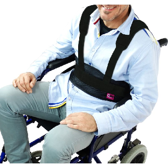 Ceinture abdominale, tissu respirant avec bretelles-Lire la description