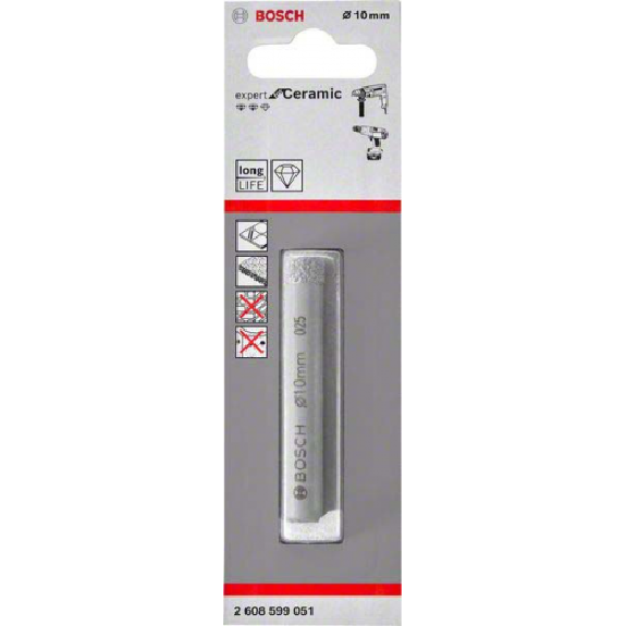 Bosch Diamantbohrer Expert for Ceramic, 10 mm Bosch Diamantbohrer Expert for Ceramic, 10 mm-Beschreibung lesen