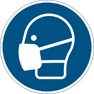 Durable Gebotsaufkleber "Maske benutzen" Ø430mm ablösbar-Beschreibung lesen