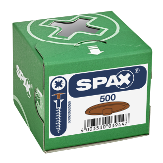 SPAX-S Abdeckkappen mit Kopfbohrung Rehbraun (500St.)-Beschreibung lesen