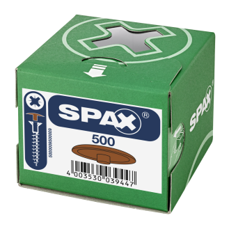 SPAX-S Abdeckkappen mit Kopfbohrung Rehbraun (500St.)-Beschreibung lesen