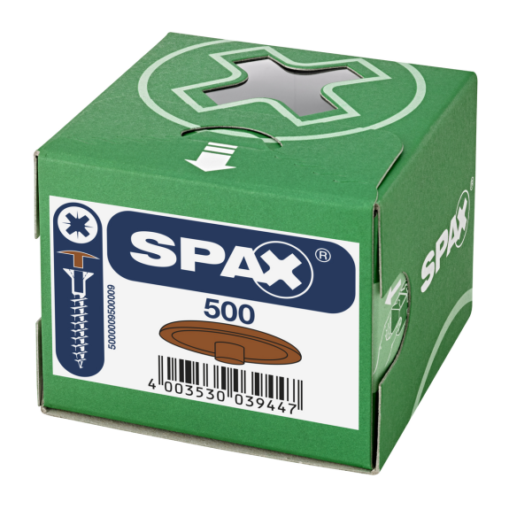 SPAX-S Abdeckkappen mit Kopfbohrung Rehbraun (500St.)-Beschreibung lesen