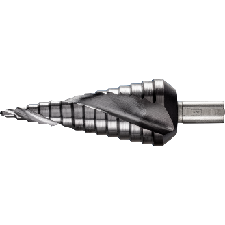 Pferd Stufenbohrer HSS 14 Bohrstufen  4-30mm 3-Flchenschaft- 10mm HICOAT-Beschreibung lesen