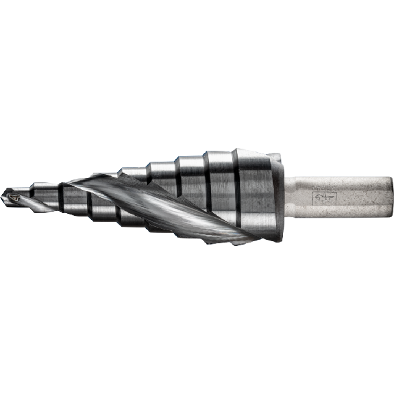 Pferd Stufenbohrer HSS 9 Bohrstufen  4-20mm 3-Flchenschaft- 8 mm HICOAT-Beschreibung lesen
