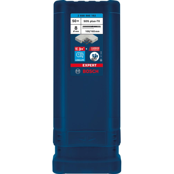 Hammerbohrer EXPERT 8x100x165mm  VE à 50 Stück SDS plus-7X-Beschreibung lesen