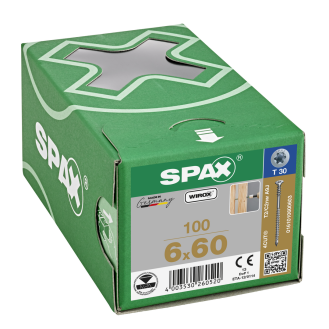 SPAX Justierschraube Flachkopf T30 Halterillen 4CUT WIROX 6x60mm (100)-Beschreibung lesen