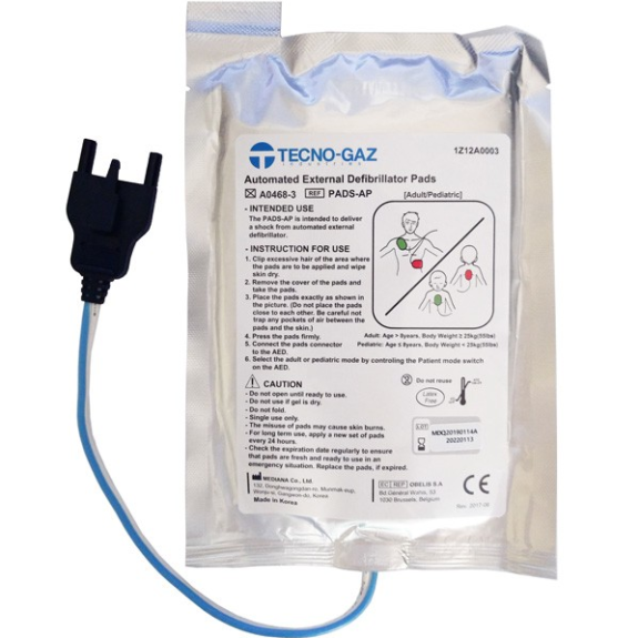 Palettes de défibrillation TECNOHEART PLUS Adulte/Pédiatrique-Leer más