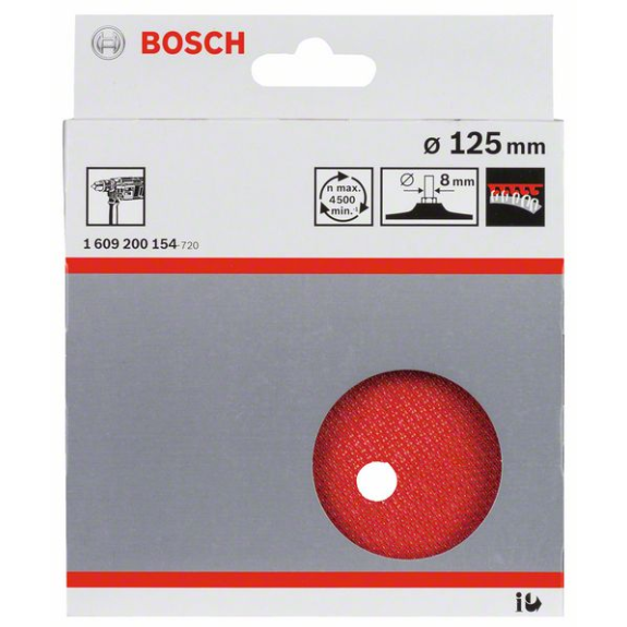 Bosch Klettverschlussteller, 125 mm, 8 mm-Beschreibung lesen