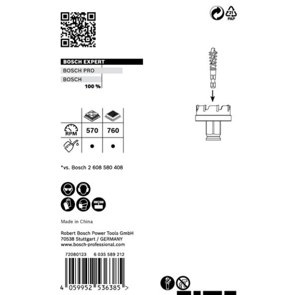 Bosch EXPERT Sheet Metal Lochsge, 21  5 mm. Fr Dreh- und Schlagbohrer-Beschreibung lesen