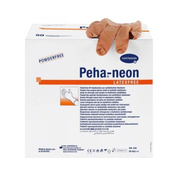 Guantes quirúrgicos estériles Peha-Neon - sin látex, sin polvo, talla 6 (50 pares) Guantes quirúrgicos estériles Peha-Neon - sin látex, sin polvo, talla 6 (50 pares)-Leer más
