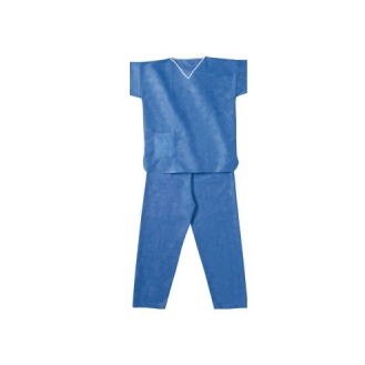 PYJAMA JETABLE, COULEUR BLEUE, TAILLE L-Lire la description