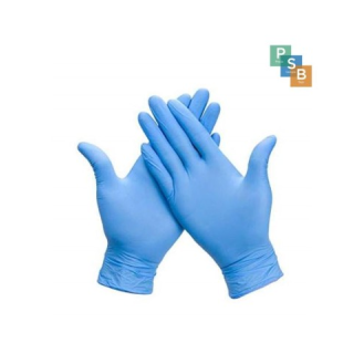 Guantes de nitrilo azul sin polvo - Talla L (100 unidades)-Leer más