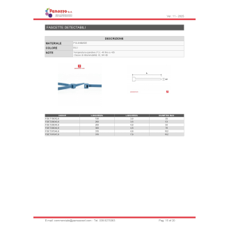 FASCETTE DETECTABILI RILEVABILI 200X3,6 - Multipli di 100-Leggi tutto