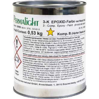 PERMALIGHT power langnachleuchtend 3-Komponenten-Epoxid-Farbe für Bodenmarkierungen 1kg-Beschreibung lesen